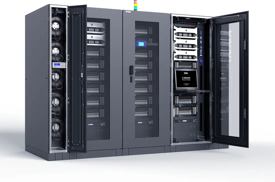 ZPAS Z-SERVER Hochlast-Serverschränke mit Small Data Box für KI- und GPU-Infrastruktur