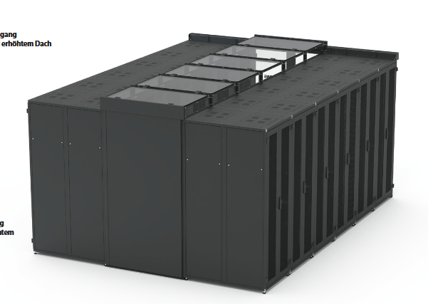 ZPAS Kaltgang-Heißgang-Containment erhöhtes Dach 3D-Rendering