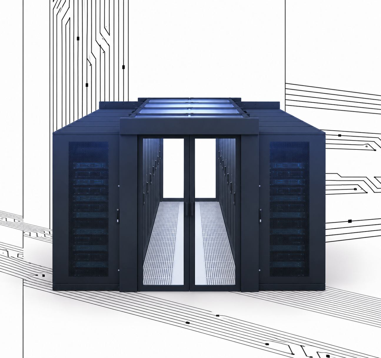 ZPAS Data Center Kaltgang-Einhausung Serverraum-Lösung