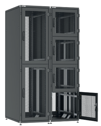 ZPAS Colocation-Serverschrank segmentiert – 19-Zoll-Rack für mehrmandantenfähige Rechenzentren