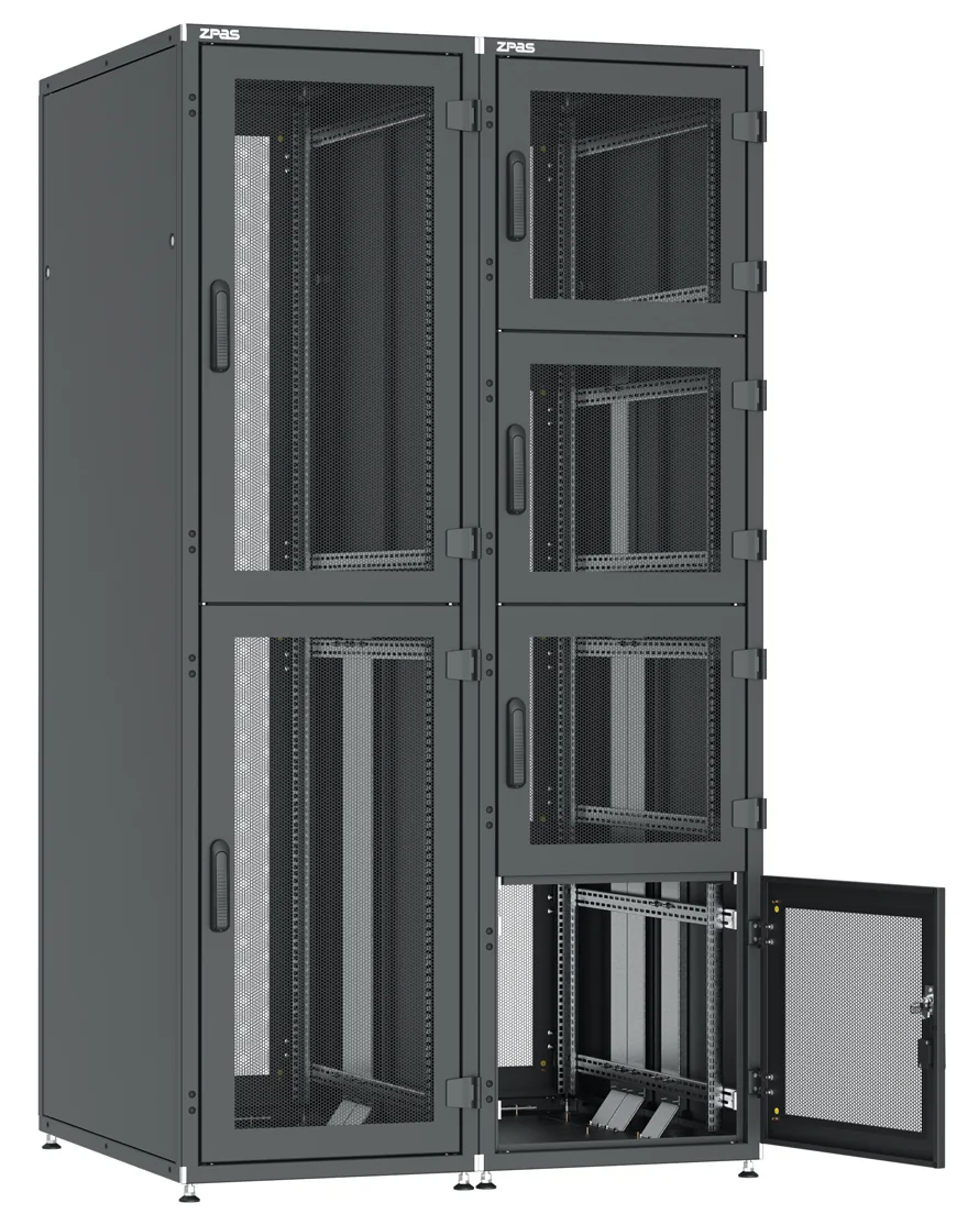 ZPAS DSR IT Colocation-Serverschrank mit 4 getrennt abschließbaren Kammern