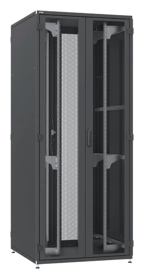ZPAS SZB IT-MAX 1.000 mm breit in Schwarz mit zweiflügeliger Tür