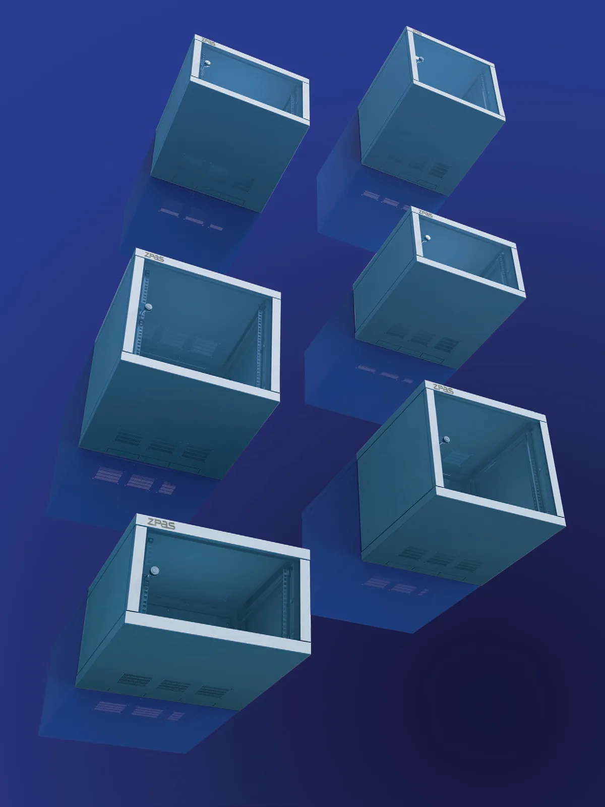 ZPAS 19-Zoll-Wandgehäuse Familie Z-BOX und Z-CUBE in mehreren Größen