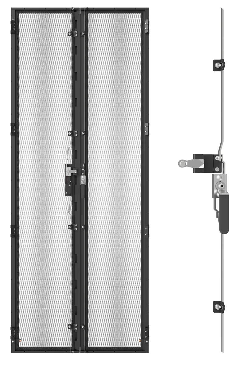 ZPAS Z-SERVER Detail 5-Punkt-Verriegelung an der perforierten Tür
